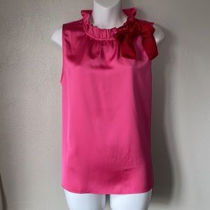 J crew Medium short sleeve blouse with satin collar